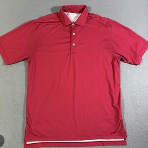 Turtleson Geometric Performance Golf Polo Shirt Men's Medium Red Golf Club